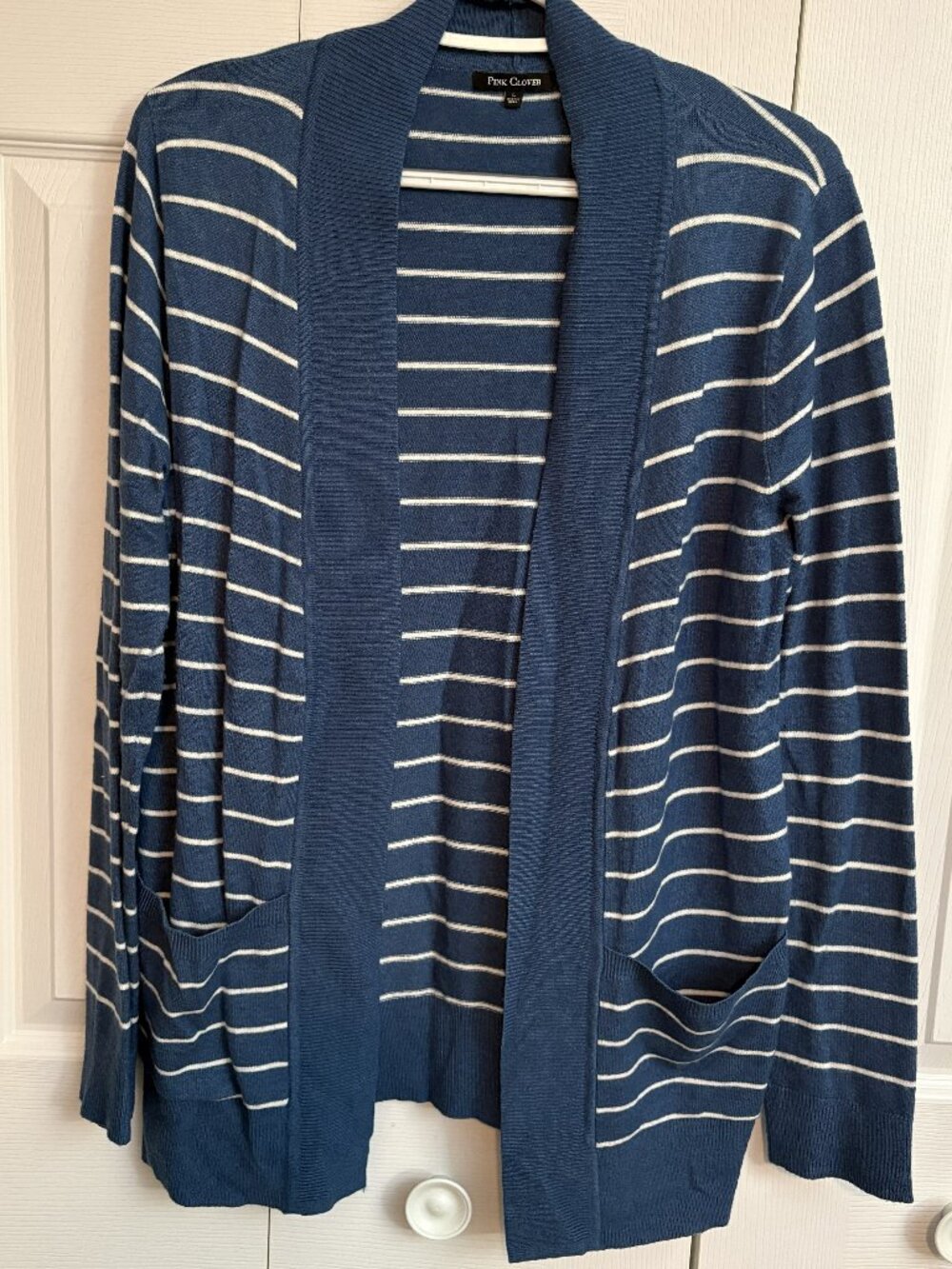 EUC Pink Clover Striped Cardigan